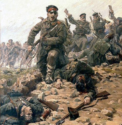 ''Напред, на нож!'' - картина от Ярослав Вешин. Снимка: Национална художествена галерия