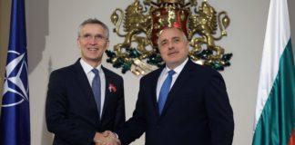 Премиерът Бойко Борисов и генералният секретар на НАТО Йенс Столтенберг, София 03.2019 г. Снимка; пресцентър Министерски съвет