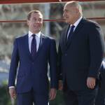 Дмитрий Медведев и Бойко Борисов по време на посещението на руския премиер в София. Снимка: пресцентър МС