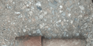 Откритата ръчна граната. Снимка: Министерство на отбраната