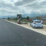 Обърнат автомобил