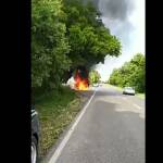 Автомобил се е самозапалил