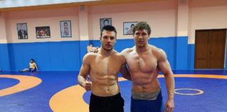 Кирил Милов с Артур Алексанян след изнурителните тренировки. Снимка: БФ Борба