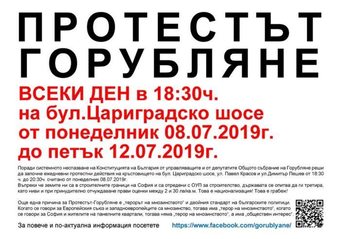 Протест Горубляне