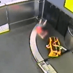 Дете на лента за багаж