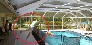 Баща спасява сина си