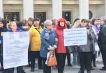 Протест на медицинските сестри. Снимка: Искра.бг