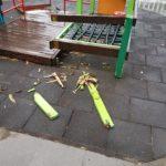 Разрушената площадка. Снимка: Фейсбук, Тони Димитрова