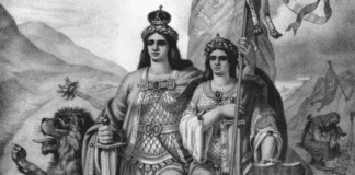 "Съединена България". Литография Николай Павлович