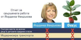 Йорданка Фандъкова и фикус