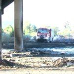 Повреденият мост на АМ "Струма". Снимка: скрийншот Би Ти Ви