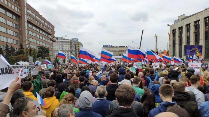 Протест в Москва, август 2019 г. Снимка: putnik/Wikimedia Commons