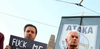 Волен Сидеров протестира. Снимка: Валдес Радев