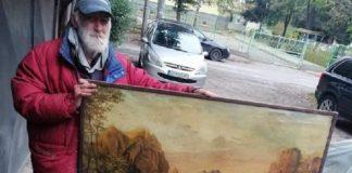 Художникът. Снимка: Забелязано в Благоевград, Цветанка Йорданова, Фейсбук