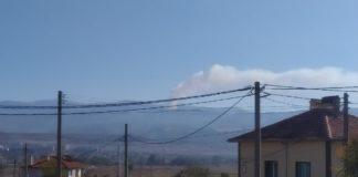 Пожарът. Снимка: Юри Танев, Забелязано в Благоевград, Facebook