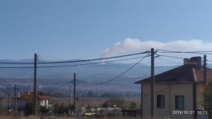 Пожарът. Снимка: Юри Танев, Забелязано в Благоевград, Facebook