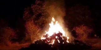 Пожар в имота на Михаил Грудов. Снимка: скрийншот Youtube