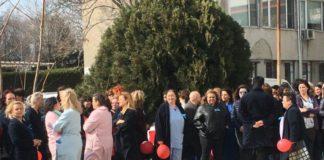 Протест на медицински сестри. Снимка: Искра.бг