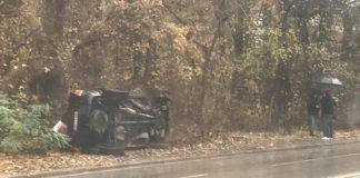 Автомобил се преобърна в кв. "Дианабад"