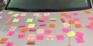 Автомобилът. Снимка: Donkovi BogoElena, Забелязано в София, Фейсбук