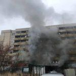 Пожар в блок 61-ви в Студентски град