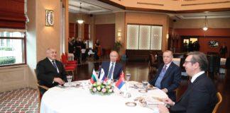 Бойко Борисов, Владимир Путин, Реджеп Ердоган и Александър Вучич в Истанбул