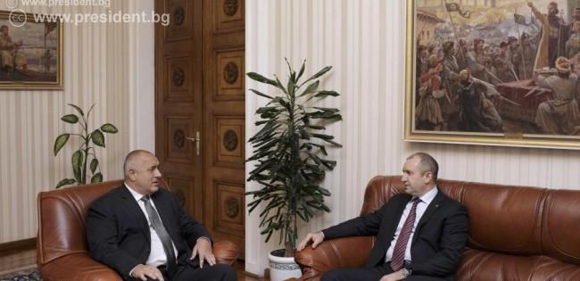 Президент Румен Радев, премиер Бойко Борисов