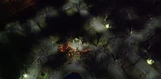 Факелно шествие в памет на Апостола на свободата - поглед отгоре