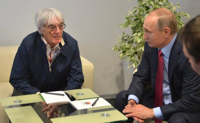 Среща между Бърни Екълстоун и президентът Владимир Путин