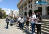Граждани излязоха пред Съдебната палата в Бургас с искане за справедлив процес за смъртта на Милен Цветков