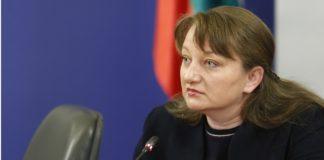 the Minister of Labor and Social Policy -Denitsa Sacheva