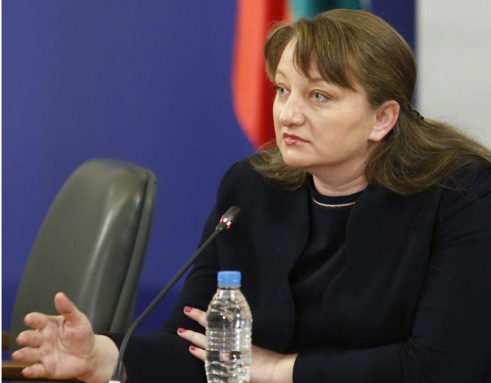 the Minister of Labor and Social Policy -Denitsa Sacheva