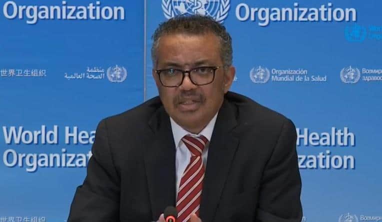 Ръководителят на Световната здравна организация СЗО и служители на ООН