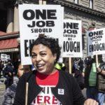 Протести за деня на труда - слоган "Една работа трябва да е достатъчна"