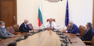 PM Borissov during virus task force meeting