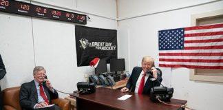 Джон Болтън и президентът на САЩ Доналд Тръмп