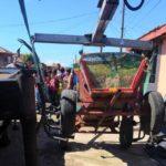 Каруца вдигната с паяк