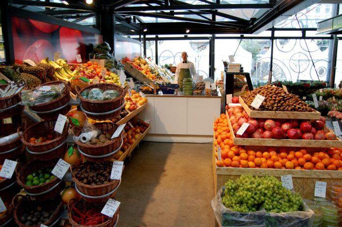 Fruits and vegetables store.