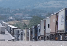 Опашка от тирове при ГКПП Кулата