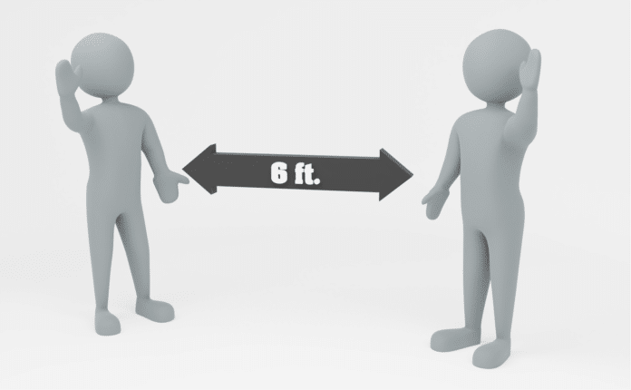 Социална дистанция 2 метра.