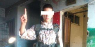 Detained terrorist in Burgas.