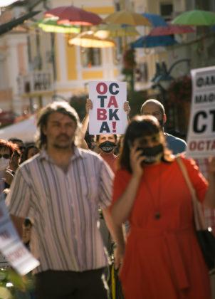 Хората от протестите в Бургас