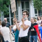 Протестиращи в Бургас