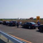 Министър Емил Димитров на откриването на обходния път на Поморие