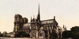 Картина на катедралата Нотр Дам в Париж.