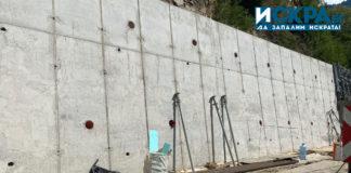 Укрепителни дейности на пътя за Рилския манастир