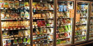 Food in supermarket.