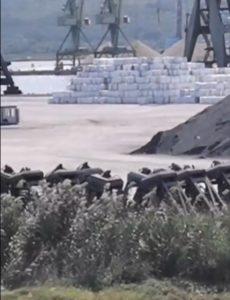 Боклук на пристанище Варна Запад