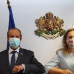 Вицепремиерът Марияна Николова и Н.Пр. Султан Рашид Султан Алкайтуб Алнуайми, извънреден и пълномощен посланик на Обединените арабски емирства