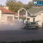 Такси пламна във Варна